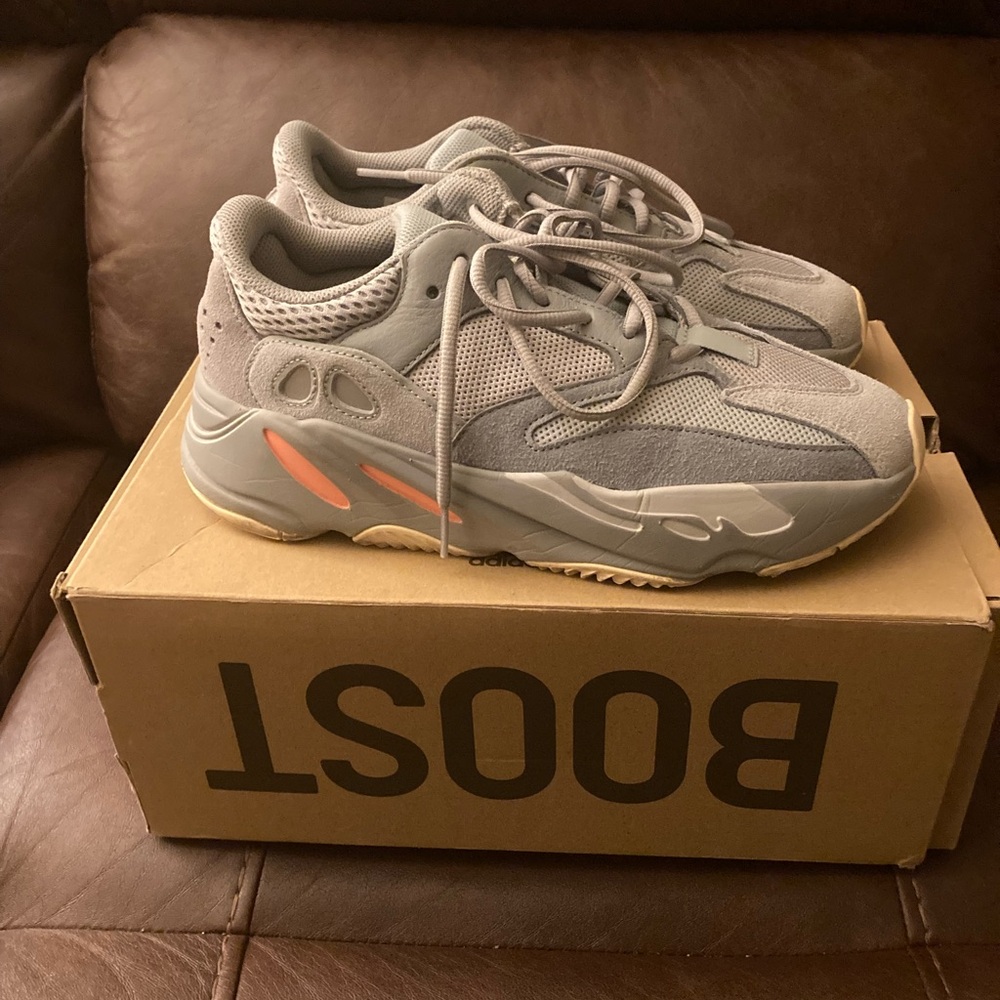 Adidas Yeezy Boost 700 in Gray with Orange Highlights